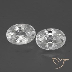 3.07ctw Naturale Bianco Zircone, Ovale, VVS
