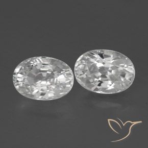 Gemme di Zircone Bianco naturale da 3.07 ct, Ovale, VVS