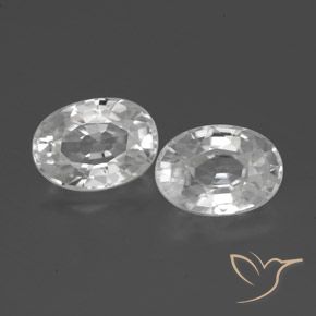 2.80ctw Naturale Bianco Zircone, Ovale, VVS