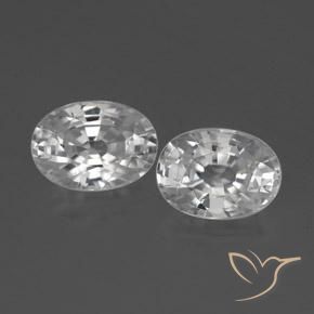 2.73ctw Naturale Bianco Zircone, Ovale, VVS