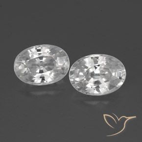 2.68ctw Naturale Bianco Zircone, Ovale, VS