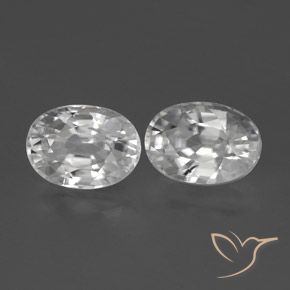 Gemme di Zircone Bianco naturale da 2.84 ct, Ovale, VS