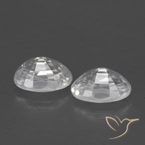 Gemme di Zircone Bianco naturale da 2.84 ct, Ovale, VS