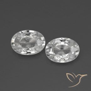 2.30ctw Naturale Bianco Zircone, Ovale, VS