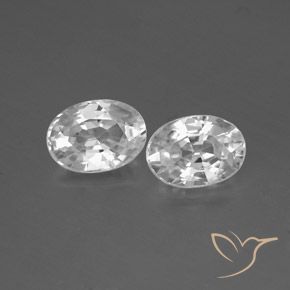 2.61ctw Naturale Bianco Zircone, Ovale, VVS