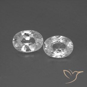 2.45ctw Naturale Bianco Zircone, Ovale, VVS