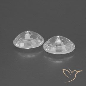 Gemme di Zircone Bianco trasparente naturale da 2.76 ct, Ovale, VS