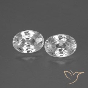 2.78ctw Naturale Bianco Zircone, Ovale, VVS