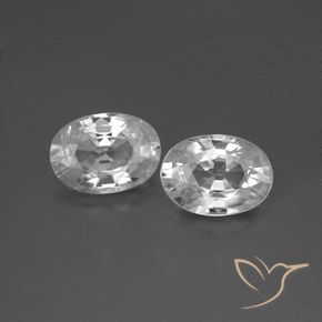 2.55ctw Naturale Bianco Zircone, Ovale, VS