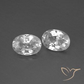 Gemme di Zircone Bianco naturale da 2.55 ct, Ovale, VS