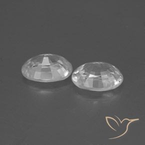 Gemme di Zircone Bianco naturale da 2.55 ct, Ovale, VS