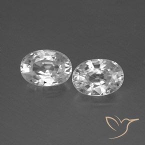 2.73ctw Naturale Bianco Zircone, Ovale, VS