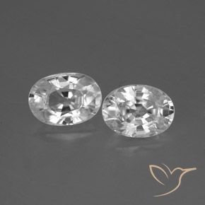 2.68ctw Naturale Bianco trasparente Zircone, Ovale, VS