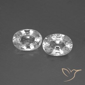 2.59ctw Naturale Bianco trasparente Zircone, Ovale, VS