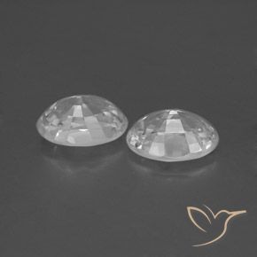Gemme di Zircone Bianco naturale da 2.57 ct, Ovale, VVS