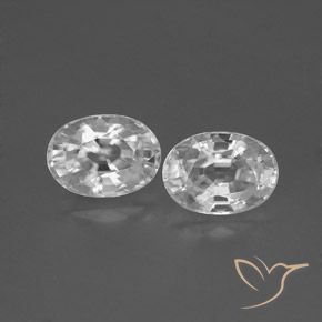2.85ctw Naturale Bianco Zircone, Ovale, VVS-VS
