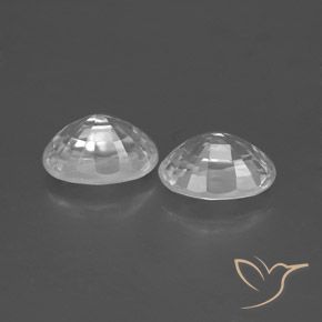 Gemme di Zircone Bianco naturale da 2.85 ct, Ovale, VVS-VS