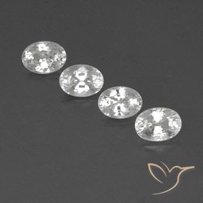 5.46ctw Naturale Bianco Zircone, Ovale, VS