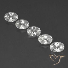 7.48ctw Naturale Bianco trasparente Zircone, Ovale, VVS-VS
