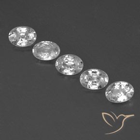 5.82ctw Naturale Bianco Zircone, Ovale, VS