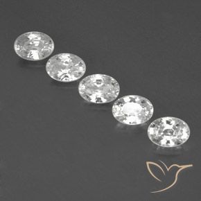 6.63ctw Naturale Bianco Zircone, Ovale, VS