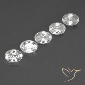 Gemme di Zircone Bianco naturale da 6.63 ct, Ovale, VS