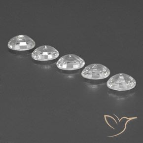 Gemme di Zircone Bianco naturale da 6.63 ct, Ovale, VS