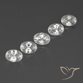 Gemme di Zircone Bianco naturale da 7.09 ct, Ovale, VVS-VS
