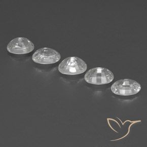 Gemme di Zircone Bianco naturale da 7.09 ct, Ovale, VVS-VS