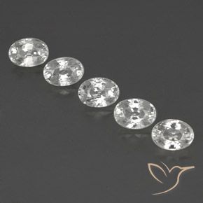 7.28ctw Naturale Bianco Zircone, Ovale, VVS-VS