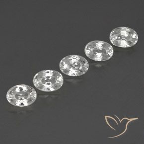 Gemme di Zircone Bianco naturale da 7.28 ct, Ovale, VVS-VS