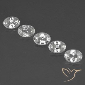 6.43ctw Naturale Bianco Zircone, Ovale, VVS-VS