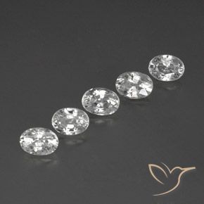 7.33ctw Naturale Bianco Zircone, Ovale, VS