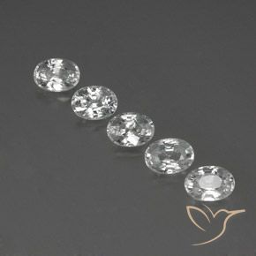 6.95ctw Naturale Bianco trasparente Zircone, Ovale, VS