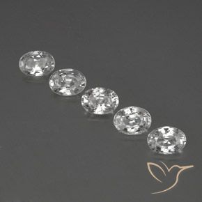 6.40ctw Naturale Bianco trasparente Zircone, Ovale, VS