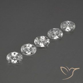 Gemme di Zircone Bianco trasparente naturale da 6.40 ct, Ovale, VS