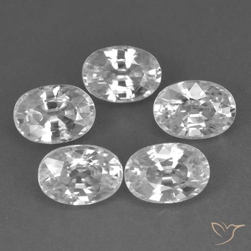 7.10ctw Naturale Bianco Zircone, Ovale, VVS-VS
