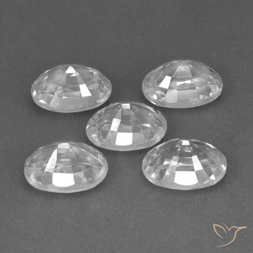 Gemme di Zircone Bianco naturale da 7.10 ct, Ovale, VVS-VS