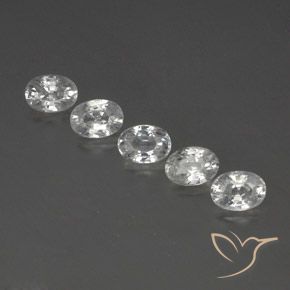 6.94ctw Naturale Bianco Zircone, Ovale, VS
