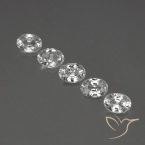 6.31ctw Naturale Bianco trasparente Zircone, Ovale, VVS-VS