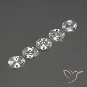 Gemme di Zircone Bianco trasparente naturale da 6.31 ct, Ovale, VVS-VS