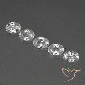 6.66ctw Naturale Bianco trasparente Zircone, Ovale, VVS-VS
