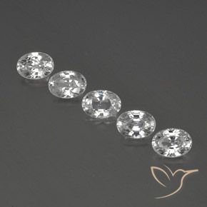 6.83ctw Naturale Bianco trasparente Zircone, Ovale, VS