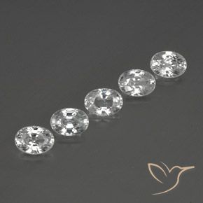 Gemme di Zircone Bianco trasparente naturale da 6.83 ct, Ovale, VS