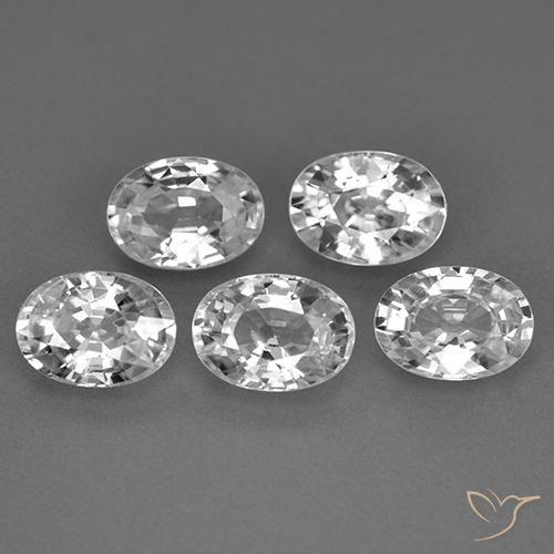 6.54ctw Naturale Bianco trasparente Zircone, Ovale, VS