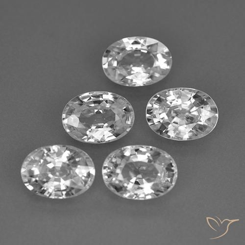 Gemme di Zircone Bianco trasparente naturale da 6.54 ct, Ovale, VS