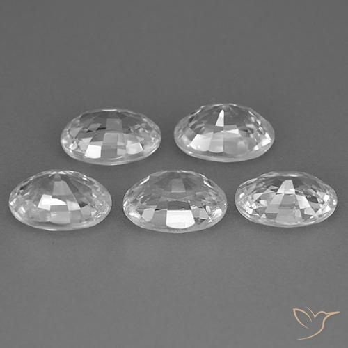 Gemme di Zircone Bianco trasparente naturale da 6.54 ct, Ovale, VS