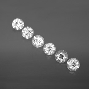 Zircone naturale bianco da 3,36 ct, taglio rotondo, VVS-VS