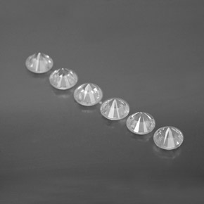 Zircone naturale bianco da 3,36 ct, taglio rotondo, VVS-VS