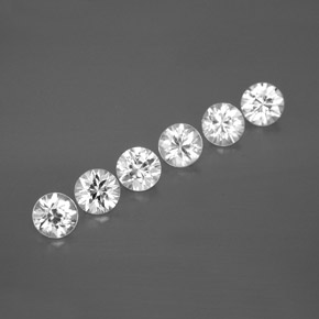 Gemme di Zircone Bianco naturale da 3.27 ct, Taglio rotondo, VVS-VS